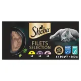 Pâtée pour Chat en Filets Poulet Crevette Thon Saumon SHEBA