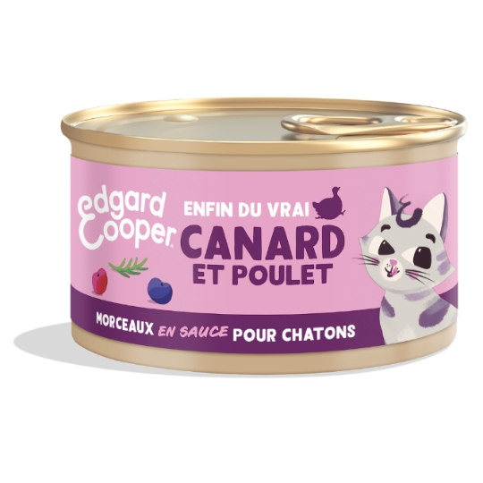 Pâtée Pour Chat Junior En Sauce Poulet Canard EDGAR & COOPER