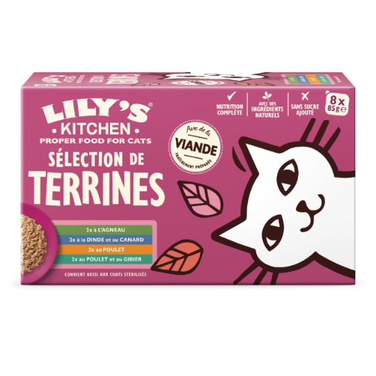 Pâtée pour Chat Adulte en Terrine Viande LILY'S KITCHEN