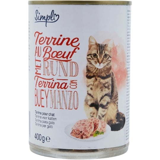 Pâtée Pour Chat Adulte En Terrine Boeuf Simpl SIMPL