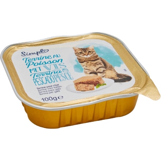 Pâtée pour Chat Adulte en Terrine Poisson SIMPL