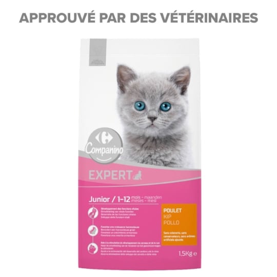 Croquettes Pour Chat Junior Poulet CARREFOUR COMPANINO