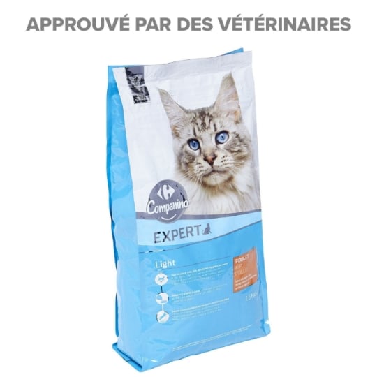 Croquettes Pour Chat Adulte Light Poulet CARREFOUR COMPANINO