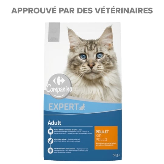 Croquettes Pour Chat Adulte Poulet CARREFOUR COMPANINO