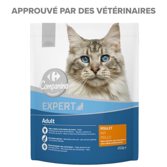 Croquettes Pour Chat Adulte Poulet Companino CARREFOUR COMPANINO
