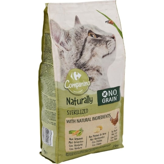 Croquettes Pour Chat Adulte Stérilisé Poulet Légume CARREFOUR COMPANINO