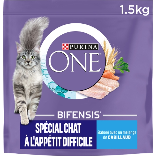Croquettes Pour Chat Adulte Appétit Difficile Cabillaud Truite Bifensis PURINA ONE