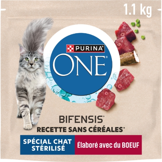 Croquettes Pour Chat Adulte Stérilisé Boeuf Sans Céréales Bifensis PURINA ONE