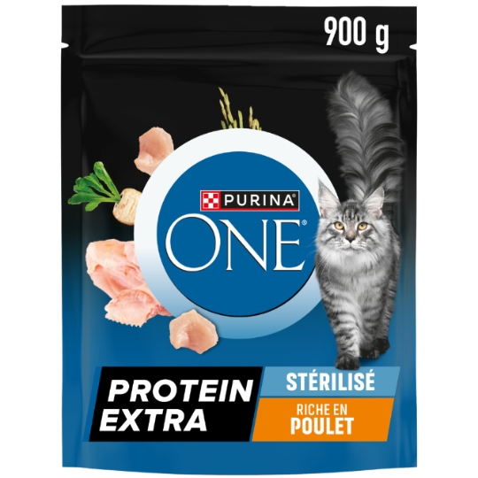 Croquettes pour Chat Adulte Stérilisé Poulet Protein Extra PURINA ONE