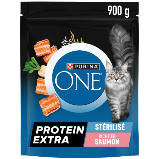 Croquettes pour Chat Adulte Stérilisé Riche en Saumon Protein Extra PURINA ONE