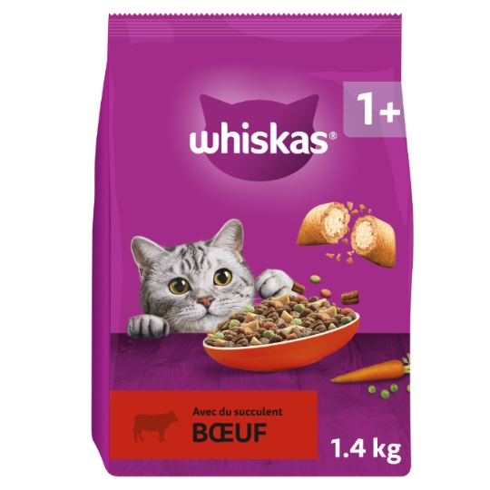 Croquettes pour Chat Adulte Bœuf WHISKAS
