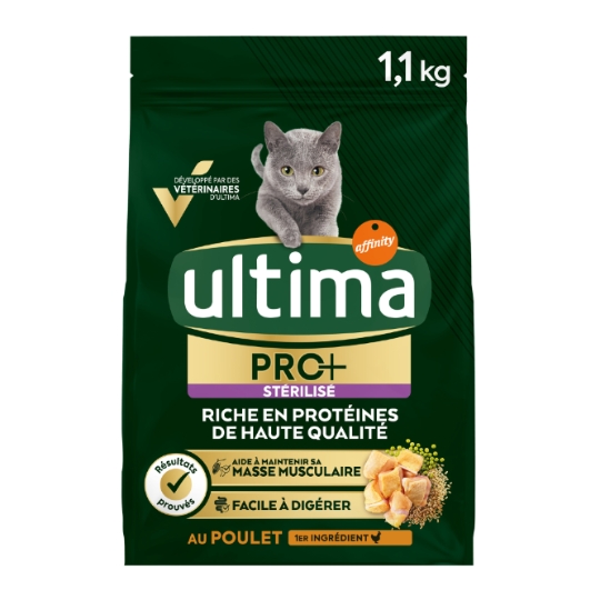 Croquettes Pour Chat Adulte Stérilisé Poulet Pro+ ULTIMA