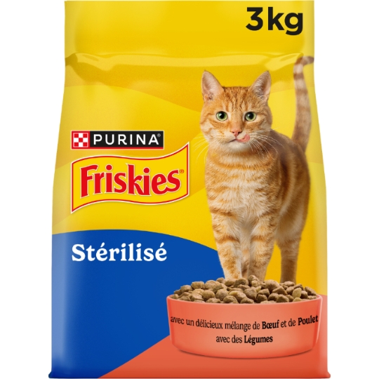 Croquettes Pour Chat Adulte Stérilisé Boeuf Poulet Légumes FRISKIES