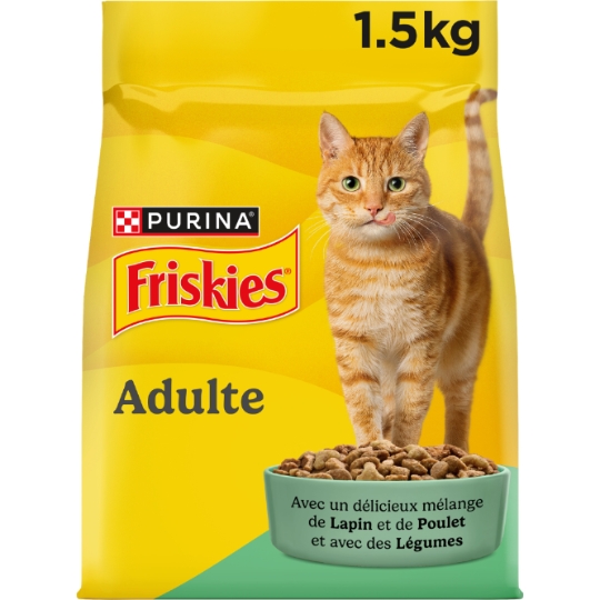Croquettes Pour Chat Adulte Lapin Poulet Légume FRISKIES
