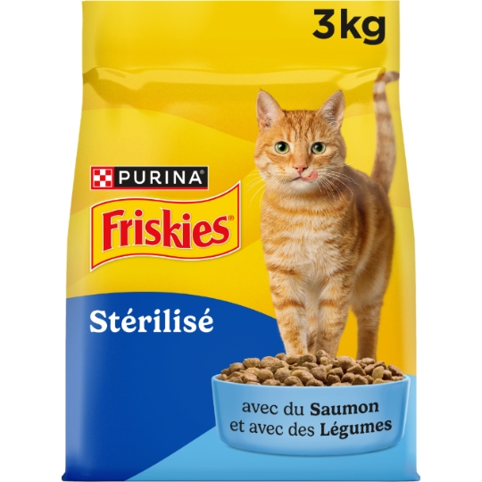 Croquettes pour Chat Adulte Stérillisé Saumon Cabillaud Carottes Courgettes FRISKIES