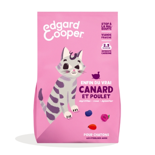 Croquettes Pour Chat Junior Stérilisé Sans Céréales Poulet Canard EDGAR & COOPER