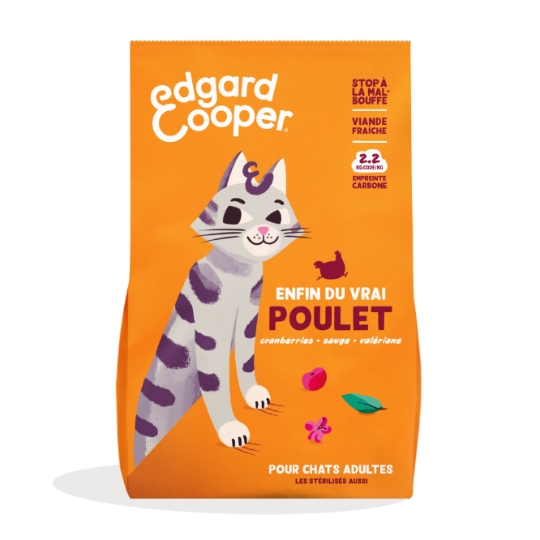Croquettes Pour Chat Adulte Sans Céréales Poulet EDGAR & COOPER