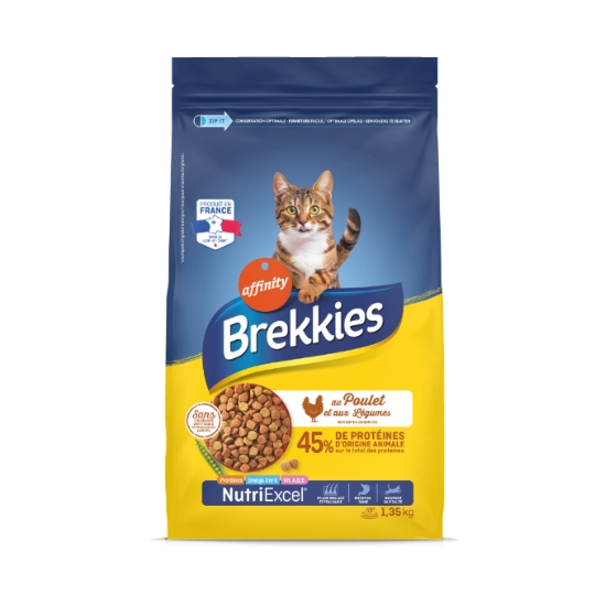 Croquettes pour Chat Adulte Poulet et Légumes Affinity BREKKIES