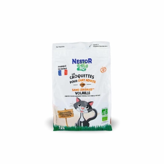 Croquettes Pour Chat Adulte Volaille Sans Céréales Bio NESTOR BIO