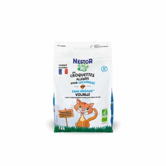 Croquettes Pour Chat Adulte Stérilisé Sans Céréales Volaille Nestor Bio NESTOR BIO