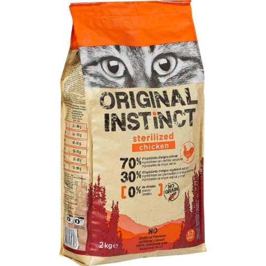 Croquettes Pour Chat Adulte Stérilisé Sans Céréales Poulet Original Instinct ORIGINAL INSTINCT