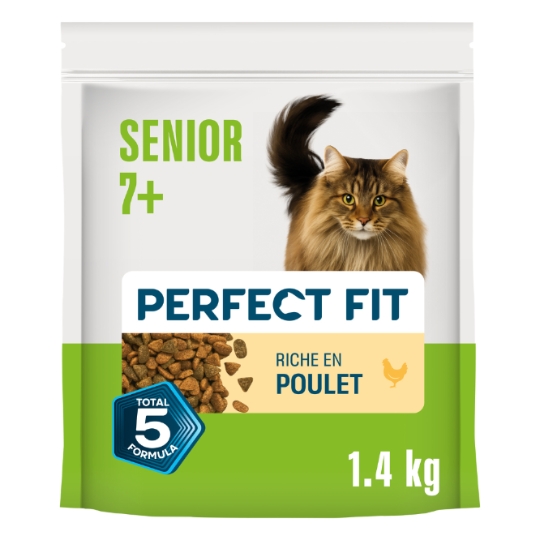 Croquettes Pour Chat Sénior Stérilisé Poulet Total 5 PERFECT FIT