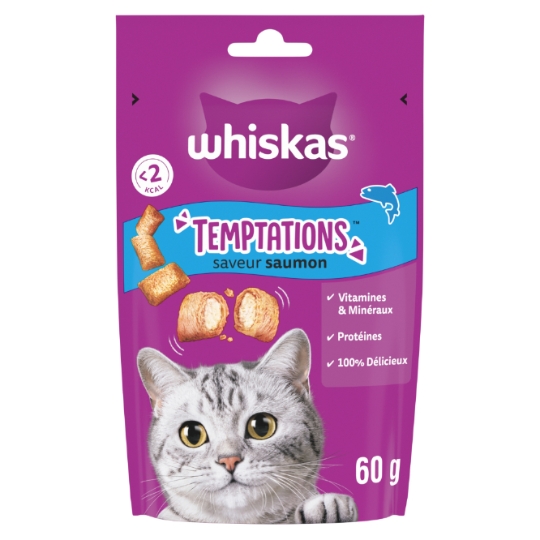 Friandises Pour Chat Adulte Saumon Temptations WHISKAS
