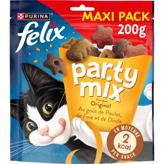 Friandises Pour Chat Adulte Poulet Foie Dinde Party Mix FELIX