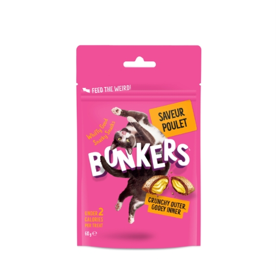 Friandises pour Chat Adulte Croquantes au Poulet BONKERS