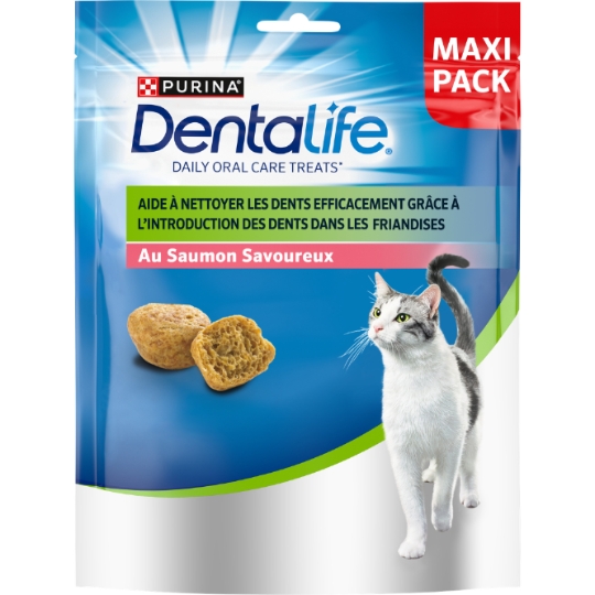 Friandises pour Chat Adulte Hygiène Bucco-dentaire Saumon DENTALIFE