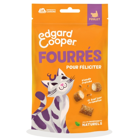 Friandises pour Chat Adulte Fourrées Poulet EDGARD COOPER