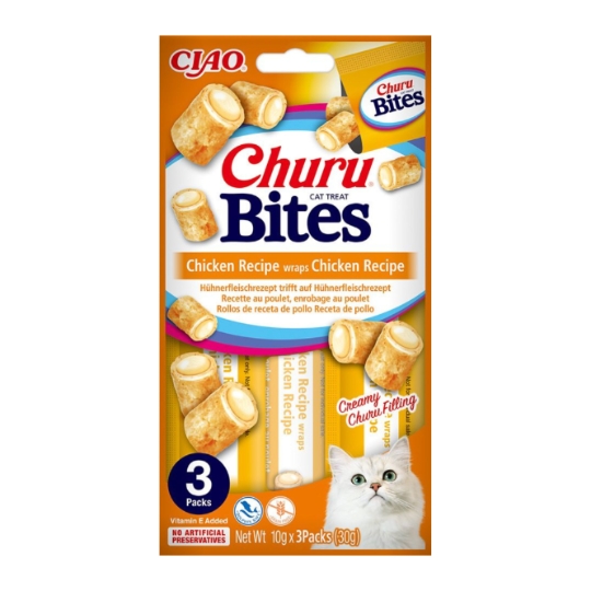 Friandises Pour Chat Churu Bites au Poulet INABA