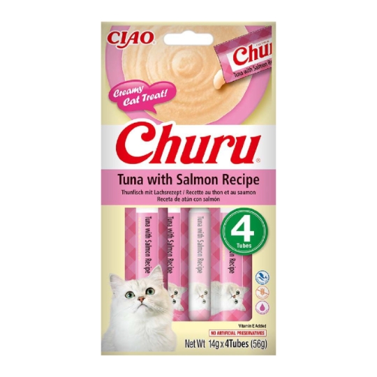 Collation Pour Chat Churu au Thon et au Saumon INABA