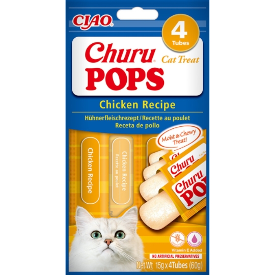 Friandises Pour Chats Ciao Churu Pops au Poulet INABA