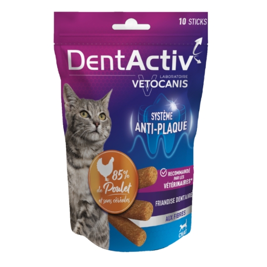 Friandises Pour Chat Adulte Hygiène Bucco-dentaire Poulet VETOCANIS