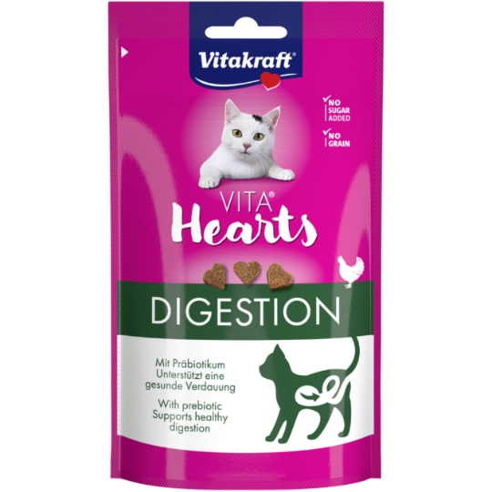 Friandises Pour Chat Digestion Sans Sucre Ajouté Sans Céréales Poulet Vita Hearts VITAKRAFT