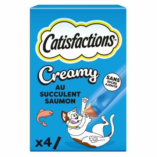 Friandises Pour Chat Adulte Crémeuse Saumon CATISFACTIONS