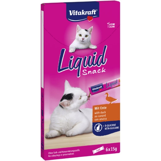 Friandises Pour Chat Adulte Canard Beta-glucanes Liquid Snack VITAKRAFT
