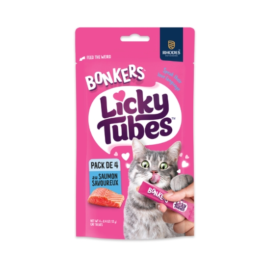 Friandises pour Chat au Saumon Licky Tubes BONKERS