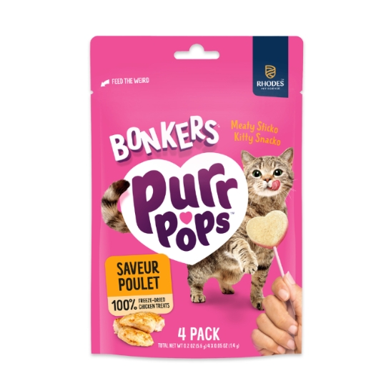 Friandises Sucettes pour Chat Adulte au Poulet BONKERS