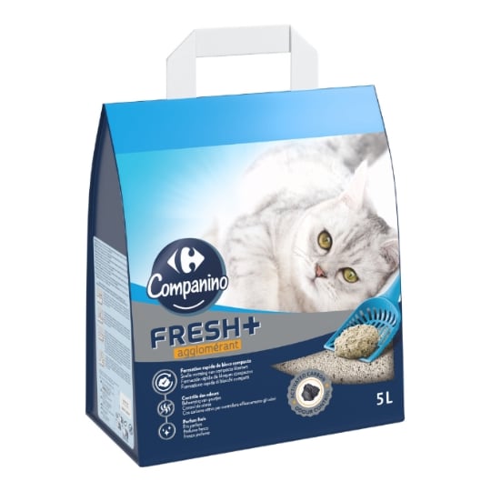 Litière Agglomérante Fresh+ CARREFOUR COMPANINO