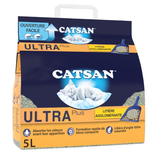 Litière Agglomérante Ultra Absorbante Plus CATSAN