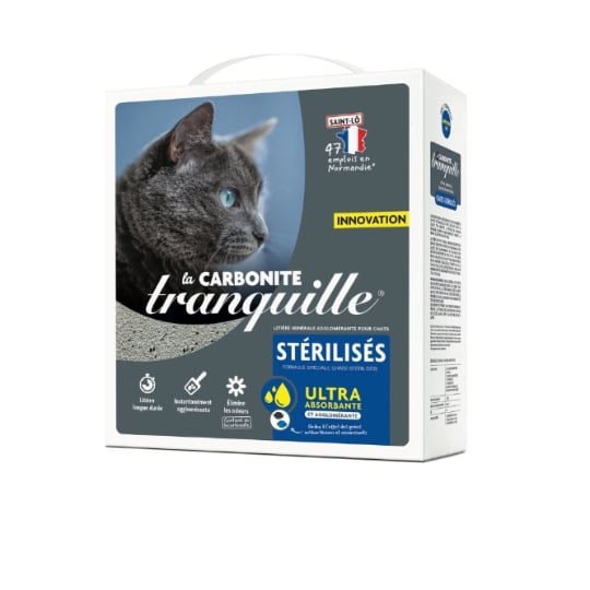 Litière Agglomérante Ultra Absorbante la Carbonite TRANQUILLE