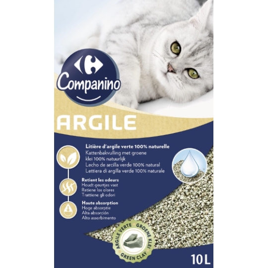Litière d'argile verte 100% naturelle COMPANINO