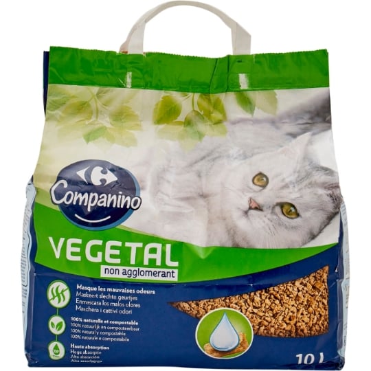 Litière Végétale Ultra Absorbante CARREFOUR COMPANINO