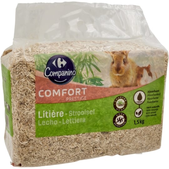Litière Végétale Absorbante Naturelle CARREFOUR COMPANINO