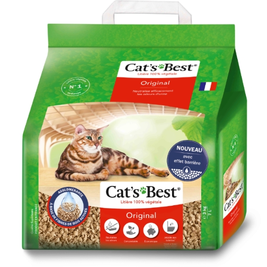 Litière Agglomérante Anti-odeurs Biodégradable Original CAT'S BEST