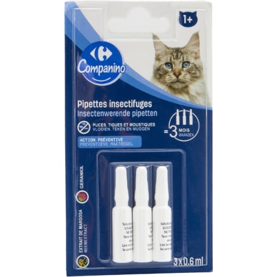 Antiparasitaire Pipette Pour Chat CARREFOUR
