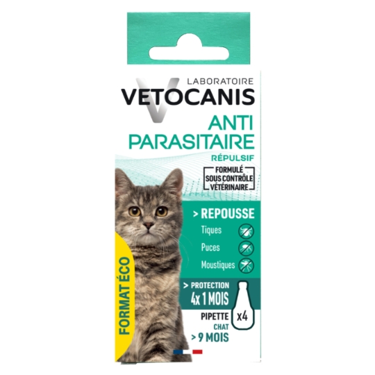 Antiparasitaire Pipette Pour Chat VETOCANIS