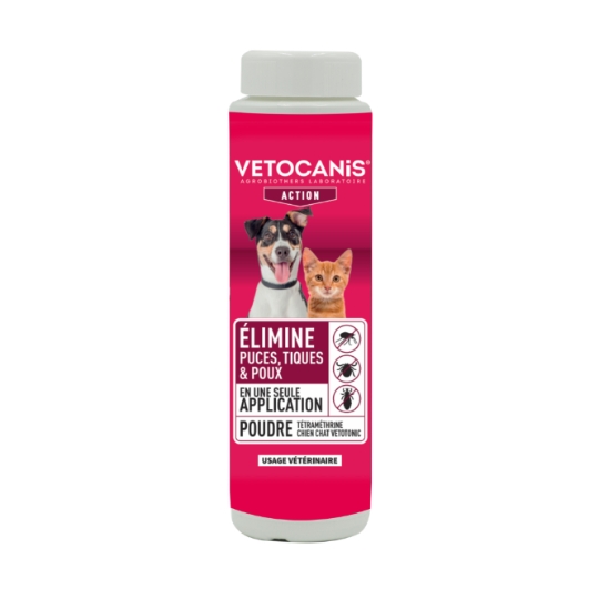 Antiparasitaire Poudre pour Chien et Chat VETOCANIS